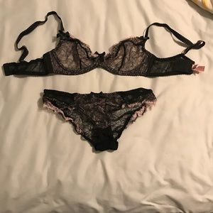 Agent Provocateur lace bra and panty set 34C NWOT